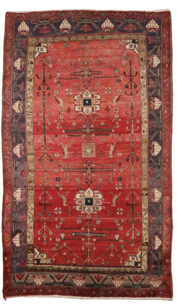Hamedan Persian Area Rug, Hand-Knotted, Vintage Wool Rug 5'x9'