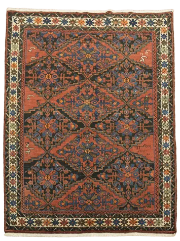 Vintage Wool Bakhtiari Persian Rug 5x6