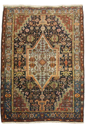 Blue Ardebil Persian Wool Rug 3x5