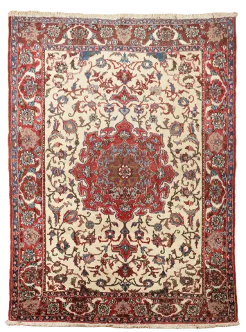 Vintage Hand-Knotted Malayer Persian Wool Rug 5'x6'