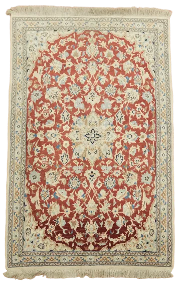 Vintage Nain Persian Wool Rug 3x5
