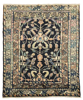 Authentic Blue 5x6 Lori Persian Rug Hand-Knotted Wool Area Rug