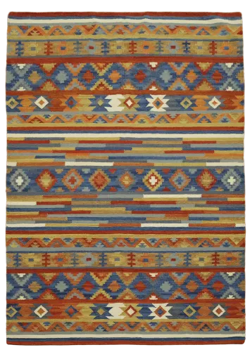 Vibrant Southwestern Patterns Kilim Handmade Area Rug 6'x8'
