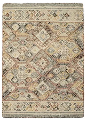 Chic Southwestern-Inspired Flat-Weave Kilim Rug 6'x8'