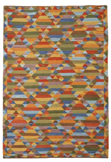 Vibrant Geometric Rug: A Burst of Color for Your Room 5'x8'
