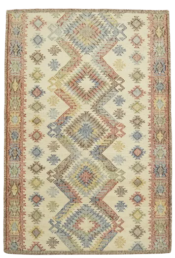 Southwestern Style Flat-Woven Kilim Area Rug 5'x8'