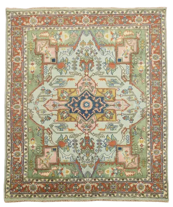 8'x10' Blue and Green Heriz-Serapi Traditional Rug