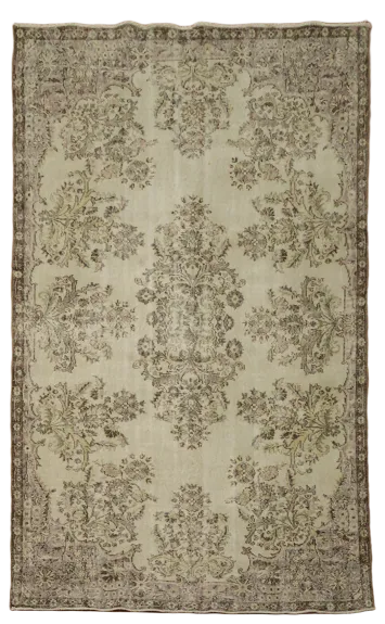 Wool Vintage Anatolian Oriental Area Rug 5x9