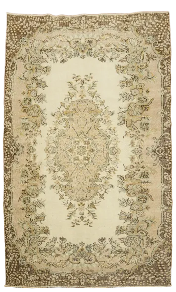 Anatolian Oriental Wool Distressed Area Rug 6x9