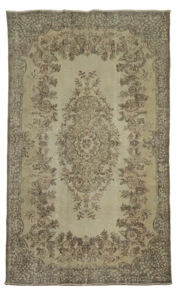Wool Vintage Anatolian Oriental Area Rug 6x9