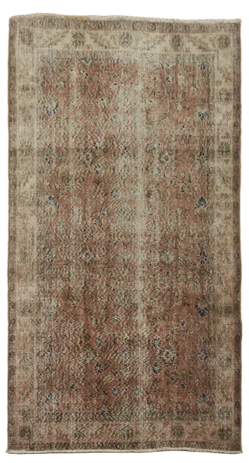 Vintage Wool Anatolian Oriental Rug 4x7