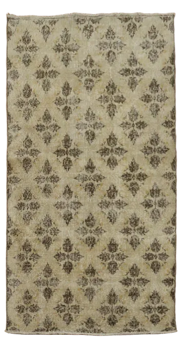 Vintage Anatolian Oriental Wool Rug 4x7