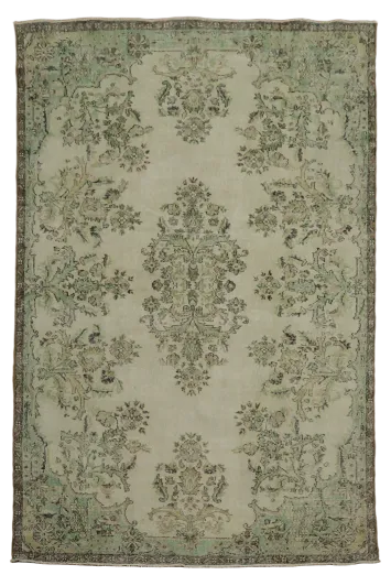 Wool Vintage Anatolian Oriental Area Rug 6x9