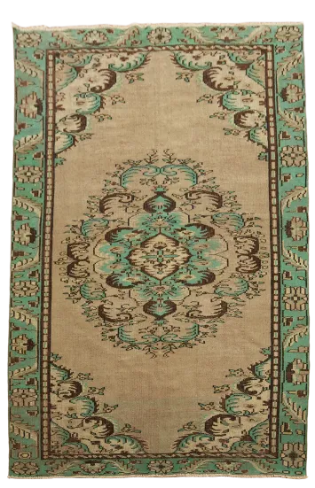 Vintage Distressed Wool Anatolian Oriental Area Rug 6x9