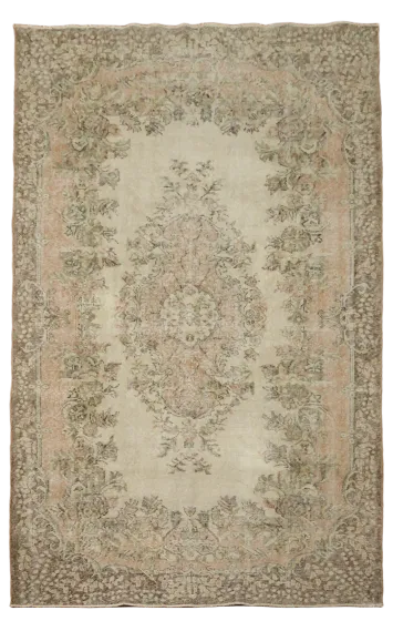 Vintage Anatolian Oriental Wool  Area Rug 6x10