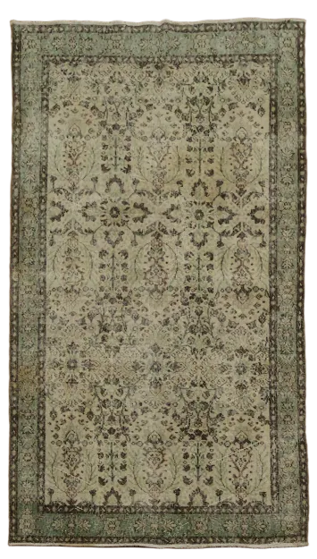 Vintage Wool Anatolian Oriental Area Rug 4x8