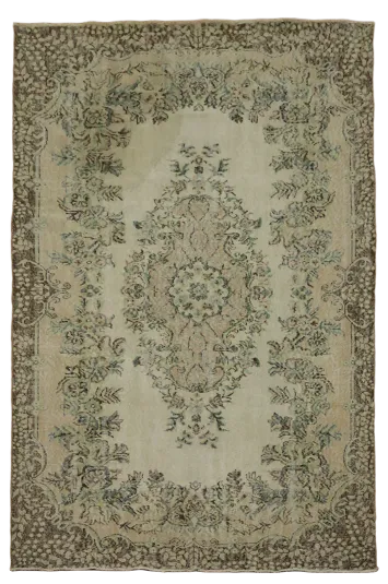 Vintage Wool Anatolian Oriental Area Rug 6x9