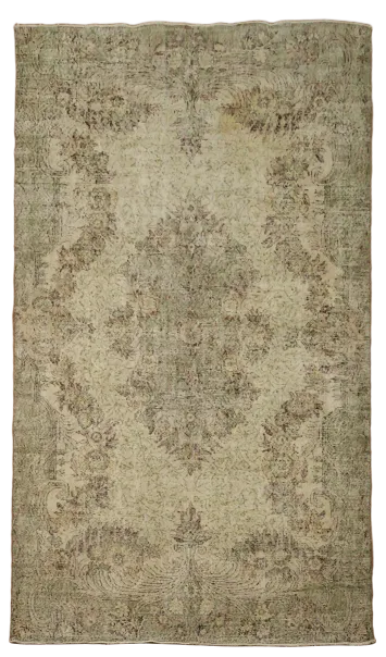 Vintage Anatolian Oriental Wool Area Rug 6x10