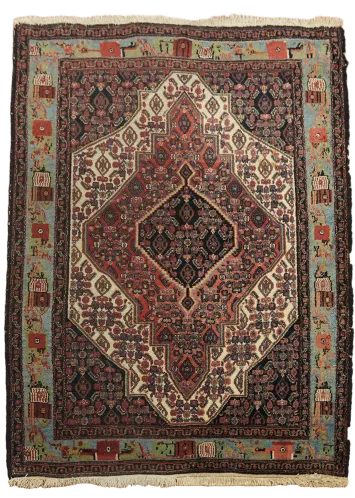 Old Vintage Bidjar Persian Wool Rug 4x5