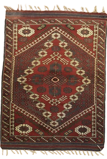 Vintage Bokhara Oriental Wool Rug 3x5