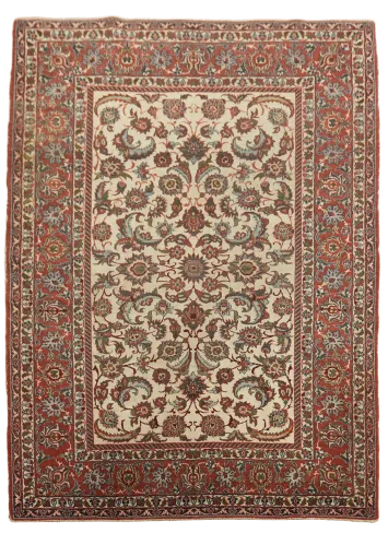 Fine Pre-1900 Antique Isfahan Persian Wool Rug 4x5