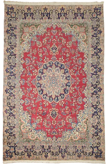 Vintage Floral Wool Kerman Persian Area Rug 10x13