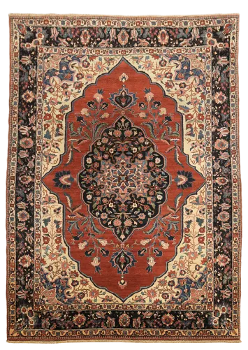 Vintage Sarouk Farahan Persian Wool Rug 7x10