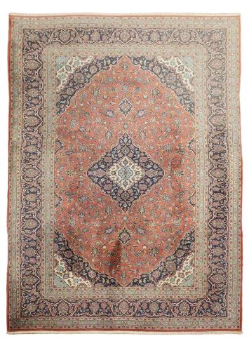 Vintage Wool Kashan Oriental Area Rug 8x11