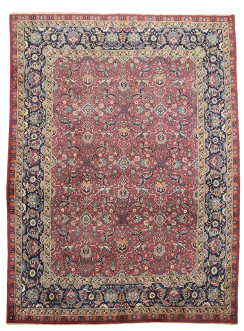 Vintage Kashmar Oriental Large Wool Rug 12x16