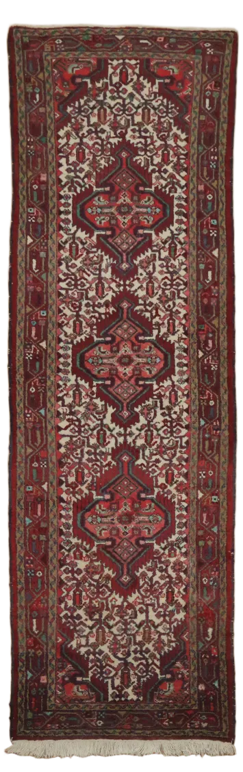 Hamedan Persian Runner Wool Rug 3x8