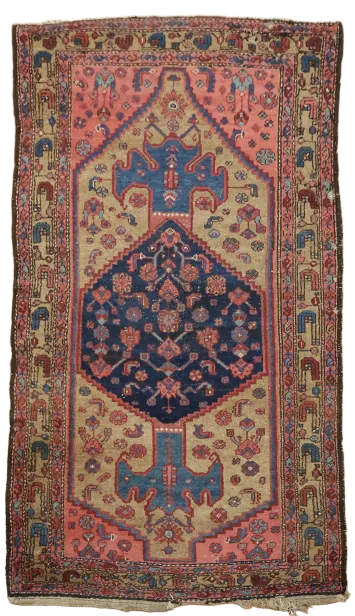Antique Tribal Malayer Persian Wool Rug 4x7