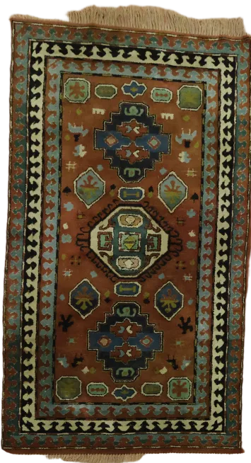 Kazak Oriental Wool Rug 3x6