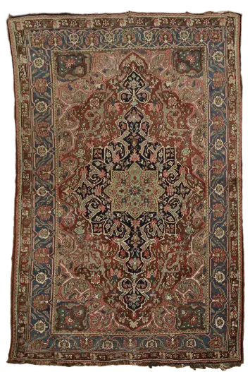 Antique Heriz Bakhshayesh Persian Vegetable Dye Wool Rug 5x7