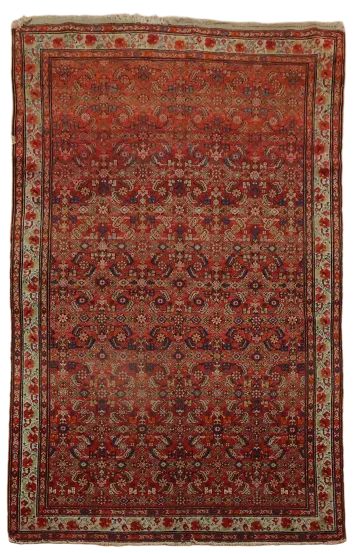 Pre-1900 Antique Malayer Persian Wool Rug 4x7