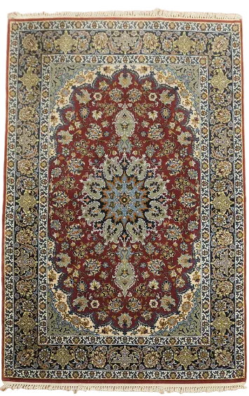 Fine Isfahan Persian Wool Rug 4x6
