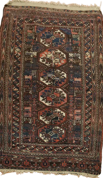 Vintage Wool Tribal Balouch Persian Rug 3x5