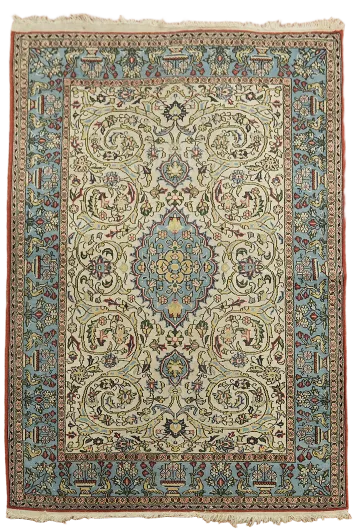 Vintage Wool Shahreza Persian Rug 3x5