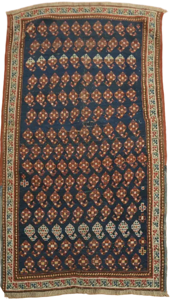 Antique Kazak Oriental Wool Tribal Rug 3x6