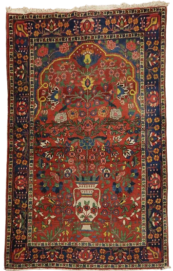 Vegetable Dye Floral Bakhtiari Persian Wool Rug 5x7