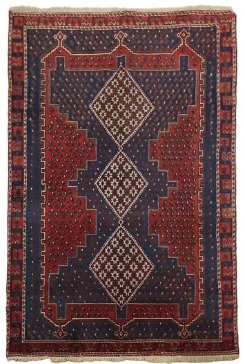 Afshar Persian Vintage Wool Rug 5x7