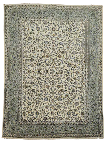 Kashan Persian Wool Area Rug 10x13
