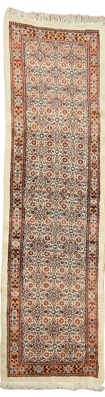 Vintage Wool Mood Persian Runner Rug 2x9