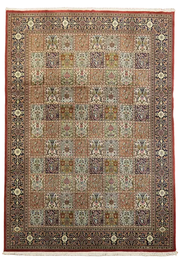Vintage Qum Persian Wool Area Rug 8x11