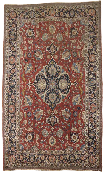 Antique Tabriz Persian Wool Area Rug 9x12