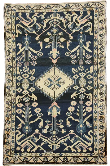 Blue Vintage Lori Persian Wool Area Rug 7x10