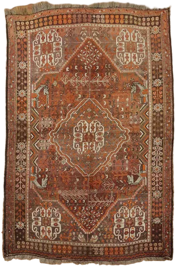 Vintage Wool Shiraz Persian Tribal Rug 5x8
