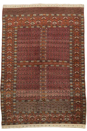 Vintage Bokhara Oriental Wool Area Rug 6x8