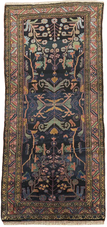 Blue Lilian Persian Wool Rug 5x10