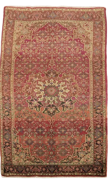 Vintage Wool Bidjar Persian Rug 4x7