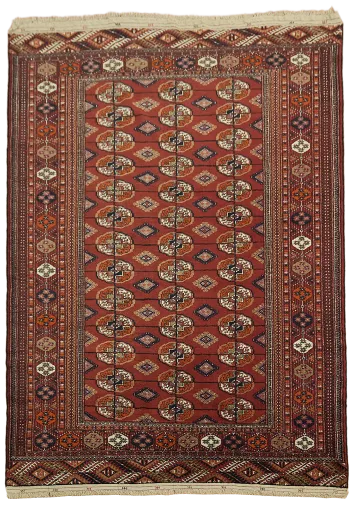 Geometric Wool Bokhara Oriental Rug 5x6